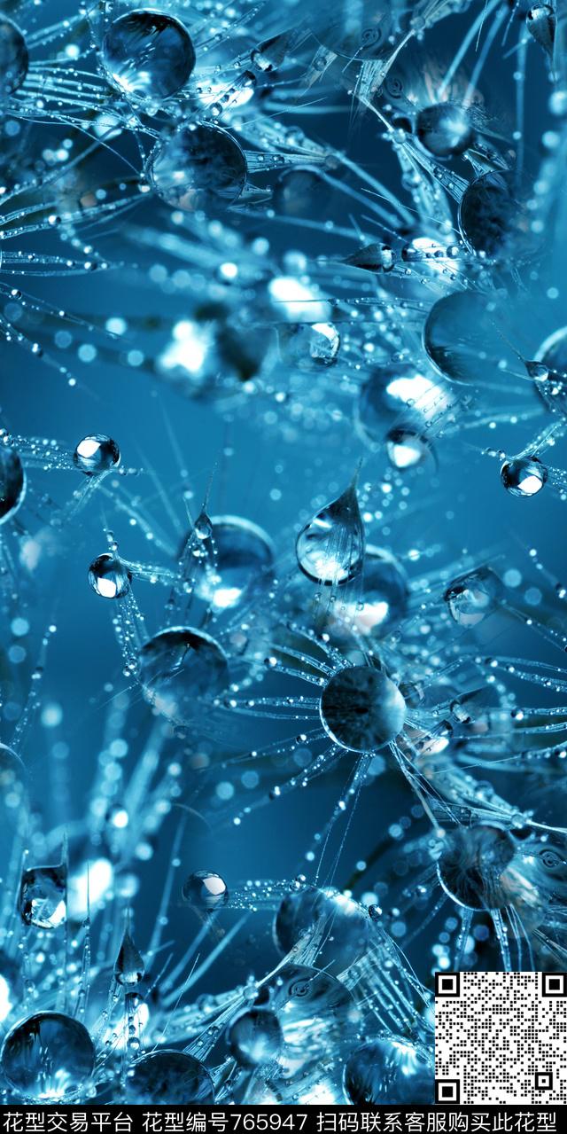 抽象数码水滴数码印花华亿平台下载（图片编号: 765947） - 瓦栏（Walan）