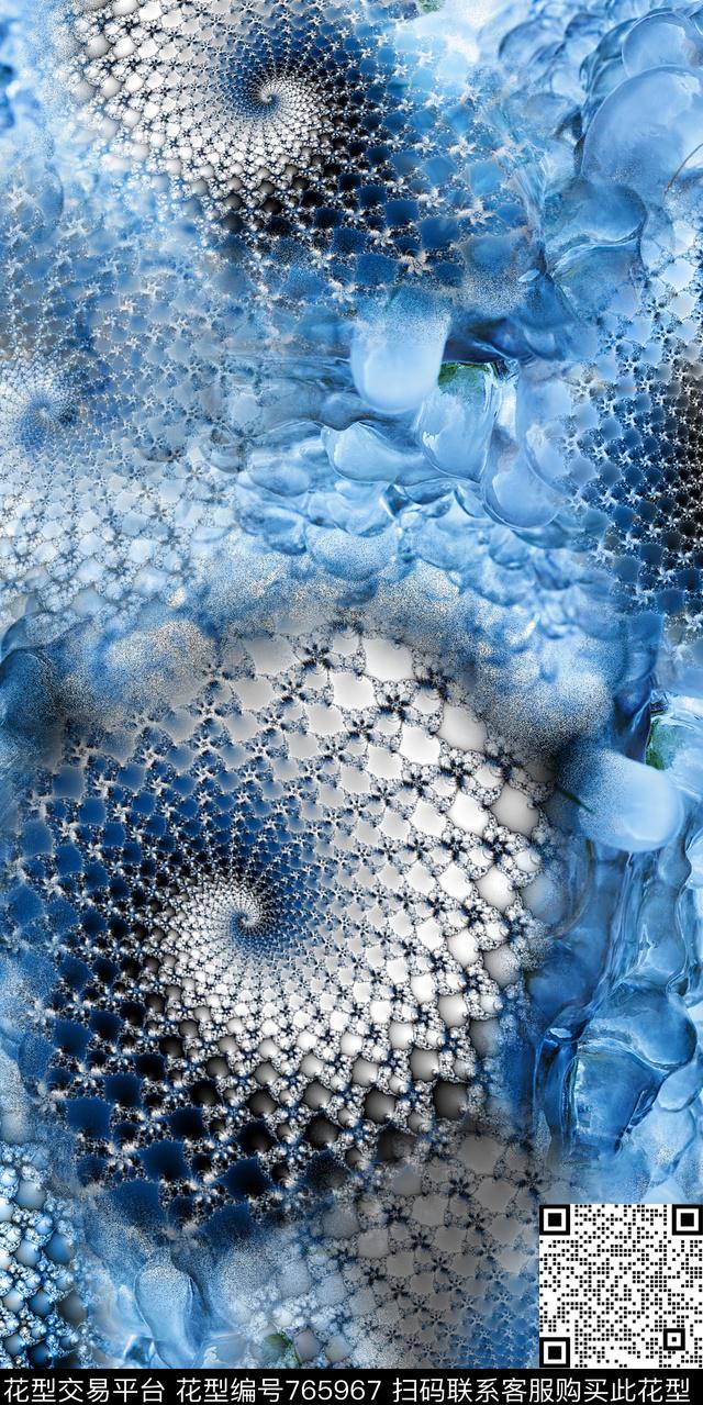 涡旋几何抽象数码印花华亿平台下载（图片编号: 765967） - 瓦栏（Walan）