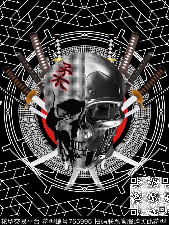 PP几何线条数码印花华亿平台下载（图片编号: 765995） - 瓦栏（Walan）