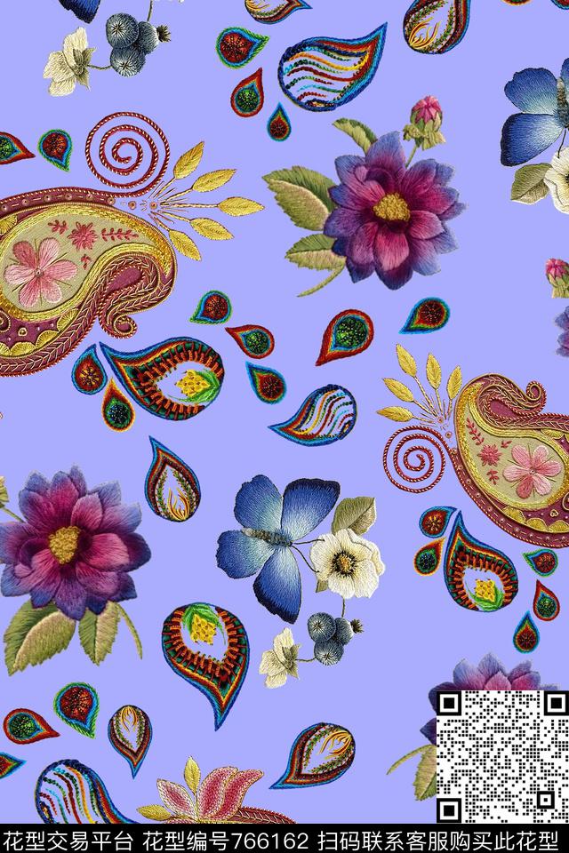 抽象羽毛水滴数码印花华亿平台下载（图片编号: 766162） - 瓦栏（Walan）