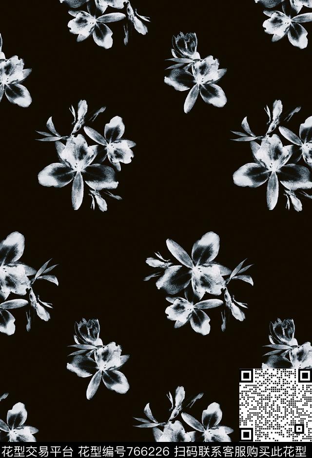 三色堇花朵花瓣数码印花华亿平台下载（图片编号: 766226） - 瓦栏（Walan）