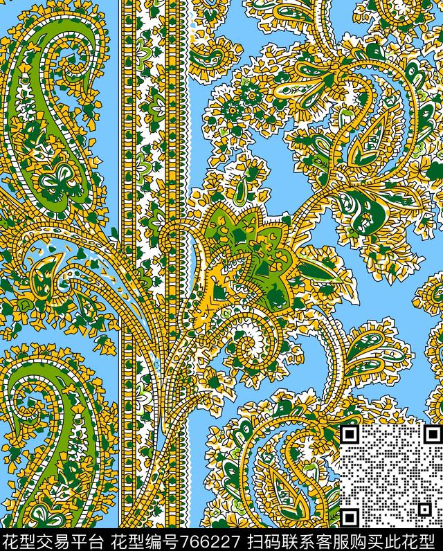 腰果火腿花传统印花华亿平台下载（图片编号: 766227） - 瓦栏（Walan）