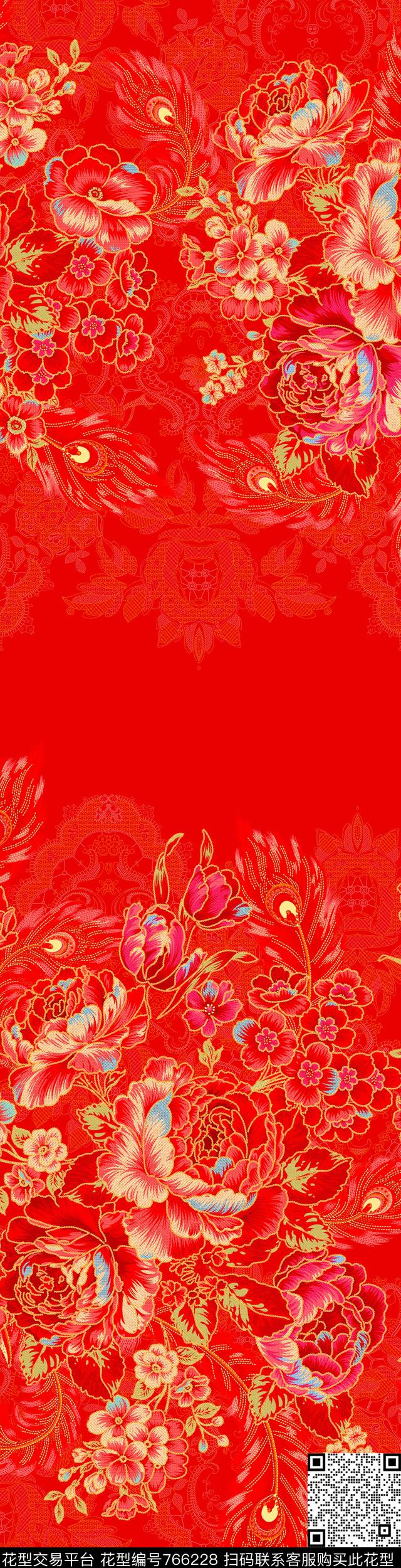 婚庆系列传统印花华亿平台下载（图片编号: 766228） - 瓦栏（Walan）