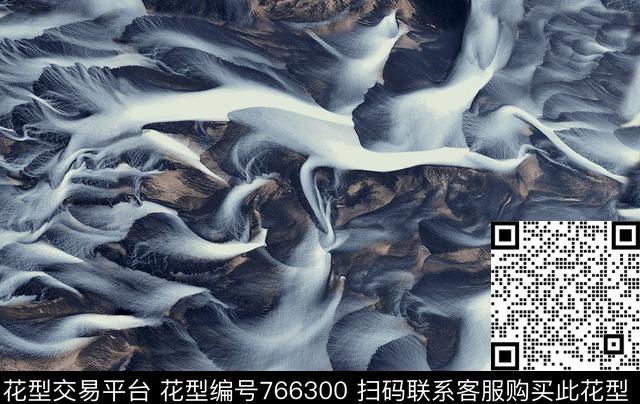 冬季雪山冰岛数码印花华亿平台下载（图片编号: 766300） - 瓦栏（Walan）