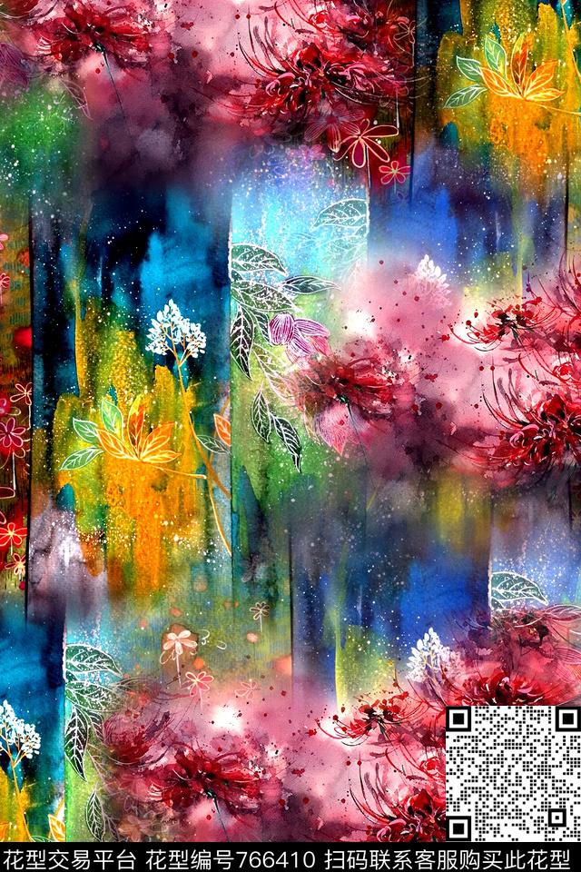 抽象几何条纹数码印花华亿平台下载（图片编号: 766410） - 瓦栏（Walan）