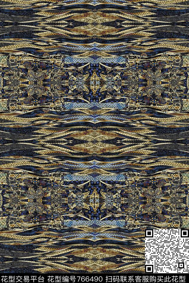 趣味个性肌理数码印花华亿平台下载（图片编号: 766490） - 瓦栏（Walan）