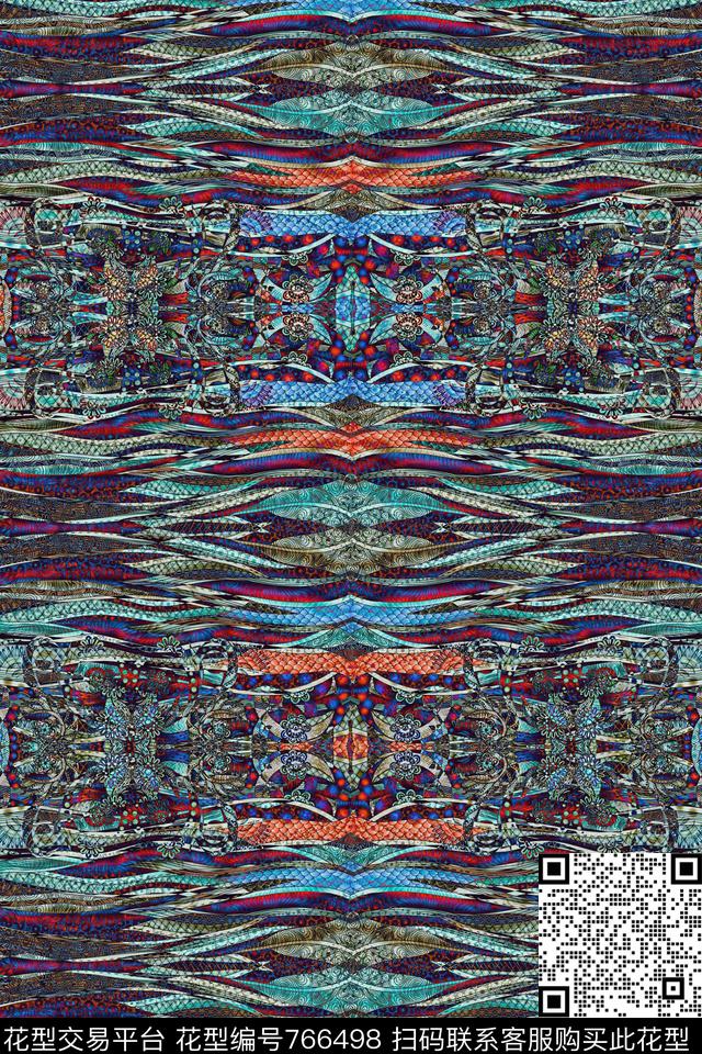 趣味个性肌理数码印花华亿平台下载（图片编号: 766498） - 瓦栏（Walan）