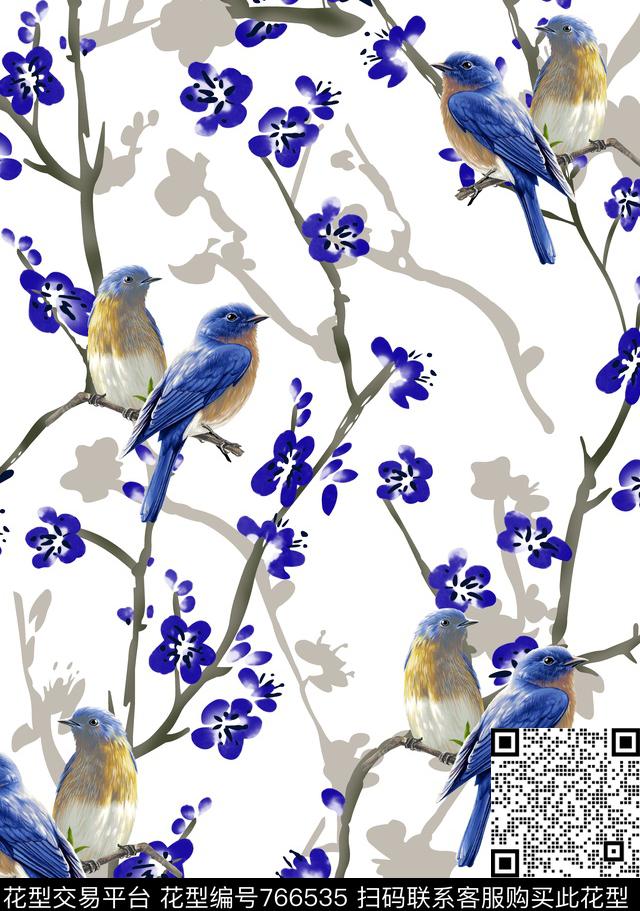 山水画国画花卉数码印花华亿平台下载（图片编号: 766535） - 瓦栏（Walan）