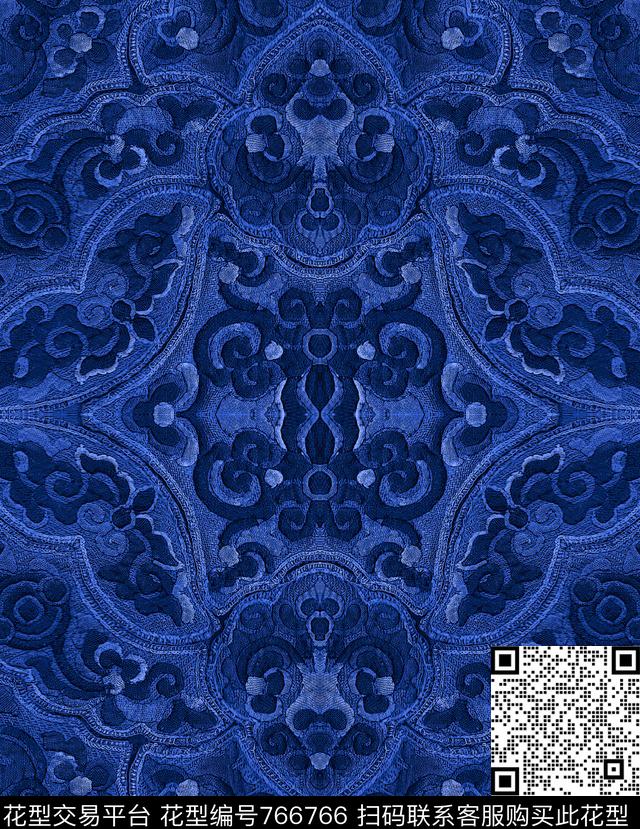 不规则几何菱形解构数码印花华亿平台下载（图片编号: 766766） - 瓦栏（Walan）