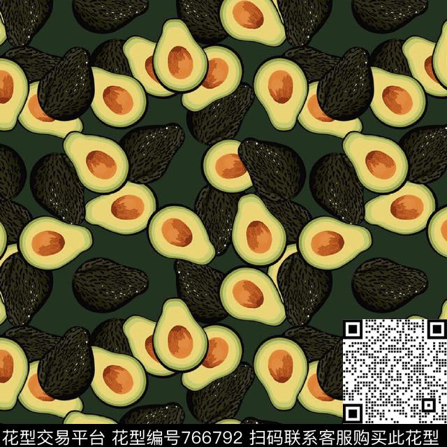 夏日水果清新水果组合传统印花华亿平台下载（图片编号: 766792） - 瓦栏（Walan）