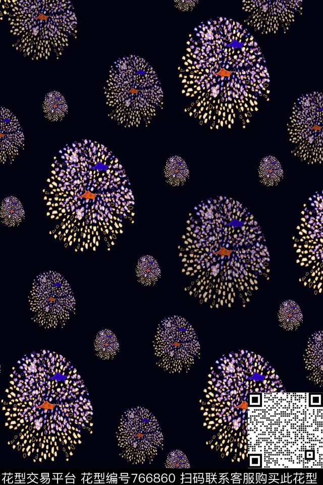 趣味小碎花花卉数码印花华亿平台下载（图片编号: 766860） - 瓦栏（Walan）