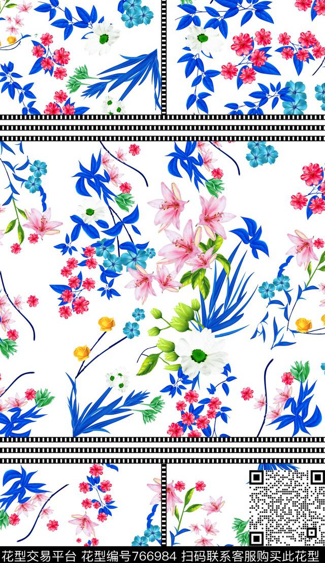 小碎花大花乱花数码印花华亿平台下载（图片编号: 766984） - 瓦栏（Walan）