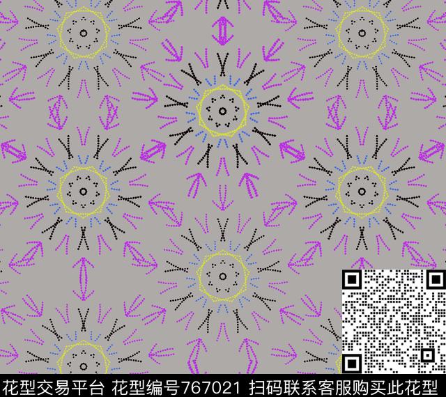 圆形波点圆点传统印花华亿平台下载（图片编号: 767021） - 瓦栏（Walan）