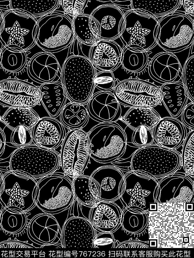 手绘女装趣味传统印花华亿平台下载（图片编号: 767236） - 瓦栏（Walan）