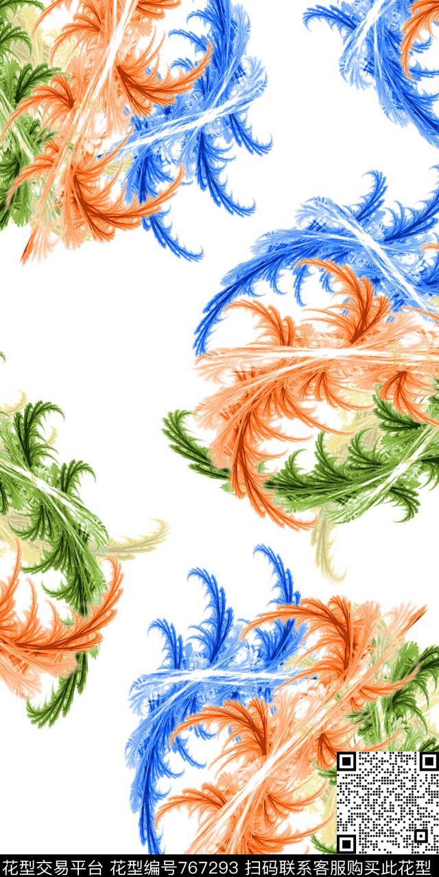 古老生物卷草绕纹盘旋纹理数码印花华亿平台下载（图片编号: 767293） - 瓦栏（Walan）