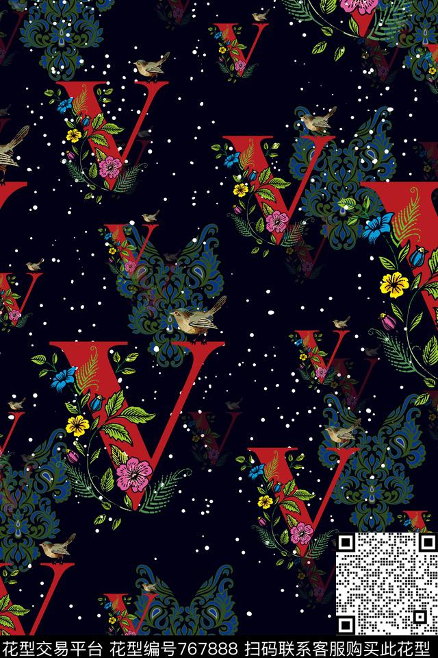 音乐符号趣味民族风数码印花华亿平台下载（图片编号: 767888） - 瓦栏（Walan）