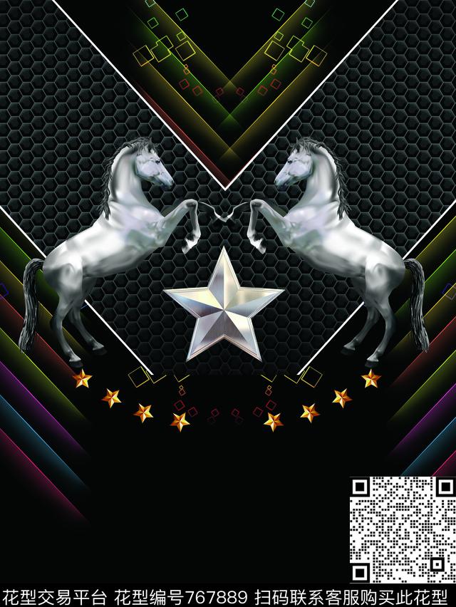 纪梵希潮流图案男装数码印花数码印花华亿平台下载（图片编号: 767889） - 瓦栏（Walan）