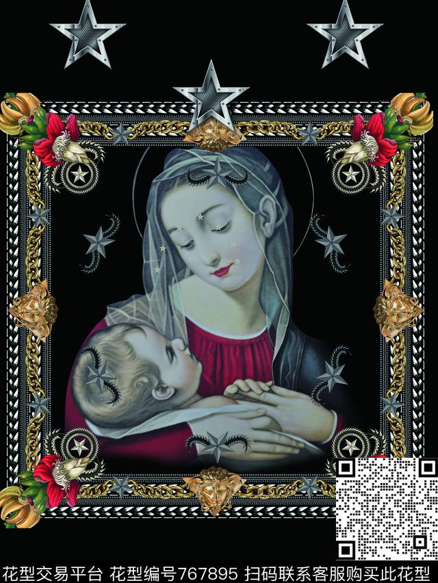 纪梵希潮流图案男装数码印花数码印花华亿平台下载（图片编号: 767895） - 瓦栏（Walan）