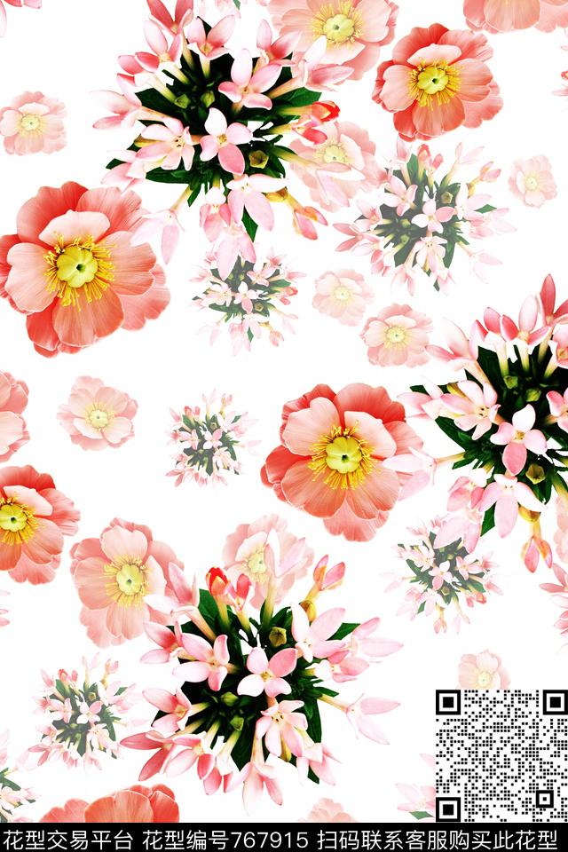 花朵小清新雪纺女装华亿平台数码印花华亿平台下载（图片编号: 767915） - 瓦栏（Walan）