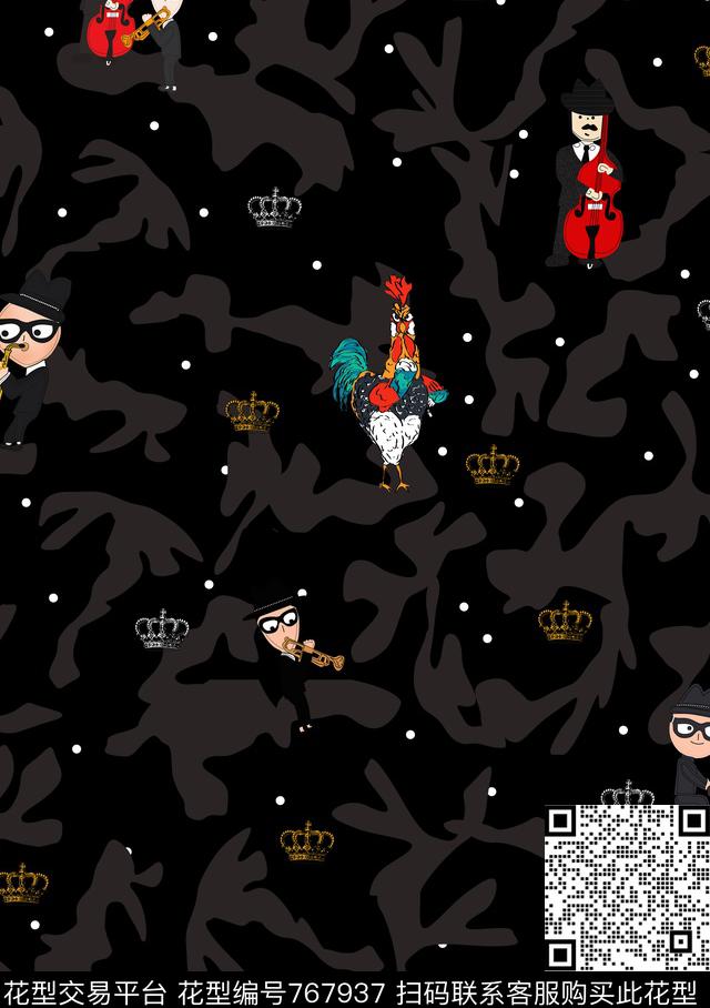 欧美抽象迷彩数码印花华亿平台下载（图片编号: 767937） - 瓦栏（Walan）