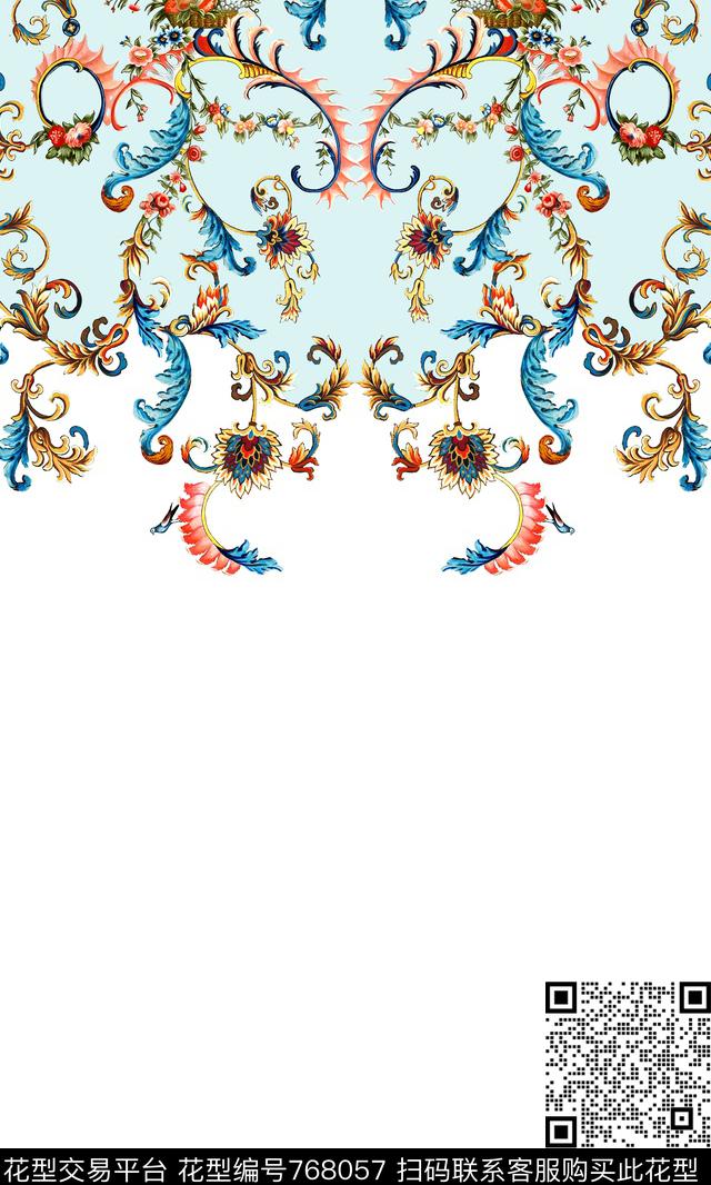 几何花纹男装数码印花华亿平台下载（图片编号: 768057） - 瓦栏（Walan）