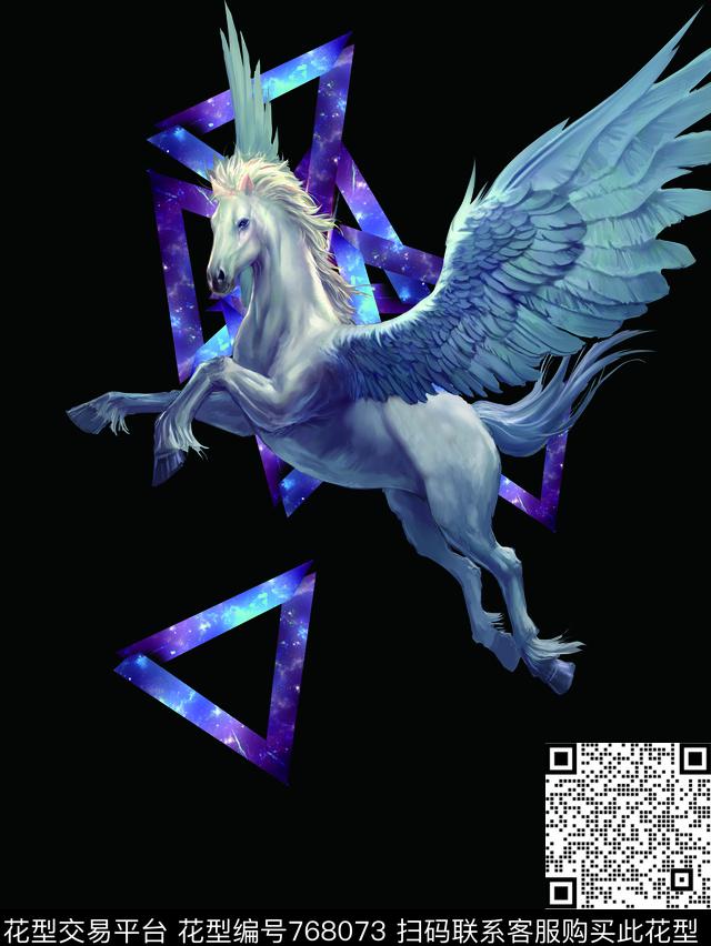 潮流图案男装数码印花天马数码印花华亿平台下载（图片编号: 768073） - 瓦栏（Walan）