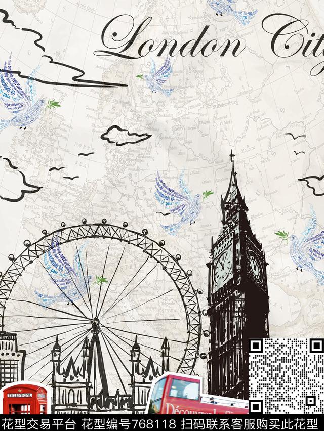 英伦休闲学院风数码印花华亿平台下载（图片编号: 768118） - 瓦栏（Walan）