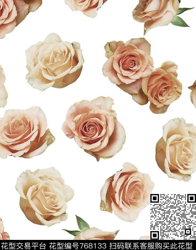 丝巾女装家纺花卉时尚数码印花华亿平台下载（图片编号: 768133） - 瓦栏（Walan）