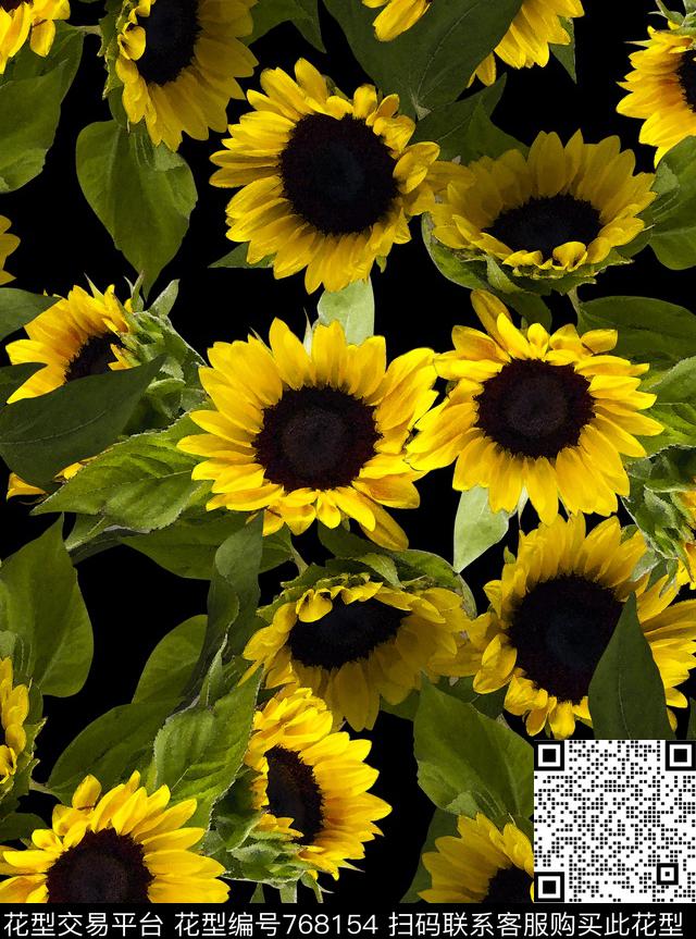 丝巾女装家纺花卉时尚数码印花华亿平台下载（图片编号: 768154） - 瓦栏（Walan）