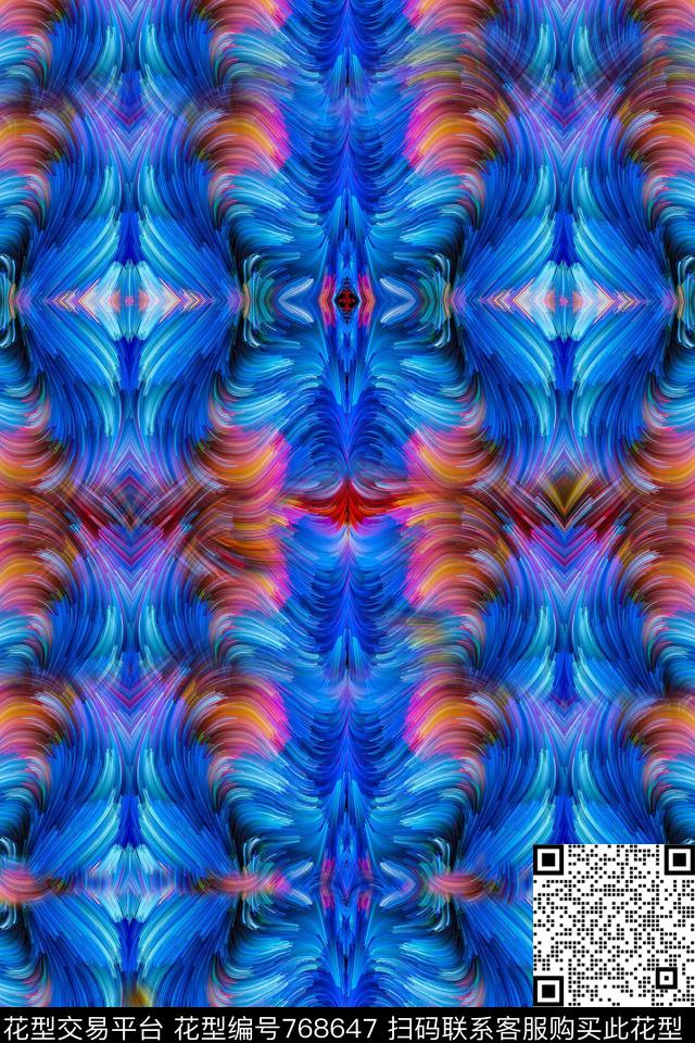 趣味肌理个性数码印花华亿平台下载（图片编号: 768647） - 瓦栏（Walan）