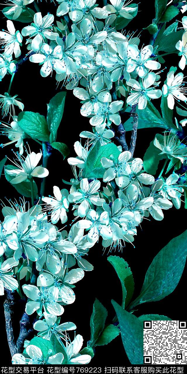 抽象花卉乱花小碎花数码印花华亿平台下载（图片编号: 769223） - 瓦栏（Walan）