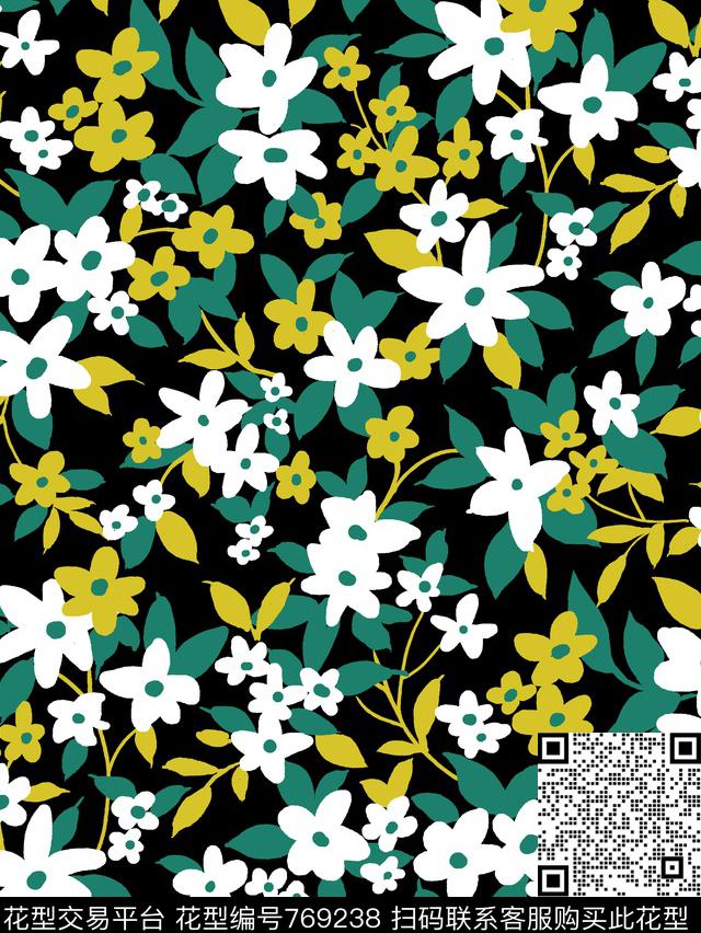 时尚优雅小清新传统印花华亿平台下载（图片编号: 769238） - 瓦栏（Walan）