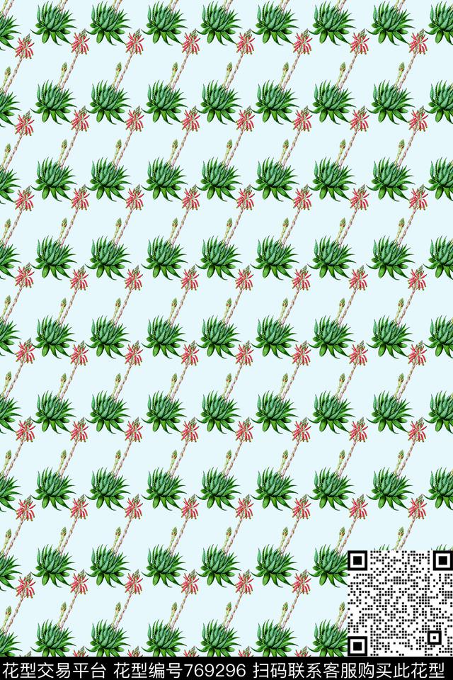 清新手绘水彩数码印花华亿平台下载（图片编号: 769296） - 瓦栏（Walan）