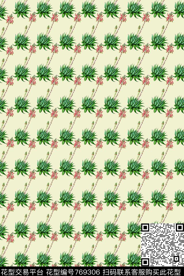 清新手绘水彩数码印花华亿平台下载（图片编号: 769306） - 瓦栏（Walan）