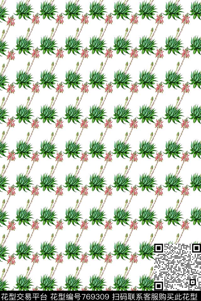 清新手绘水彩数码印花华亿平台下载（图片编号: 769309） - 瓦栏（Walan）