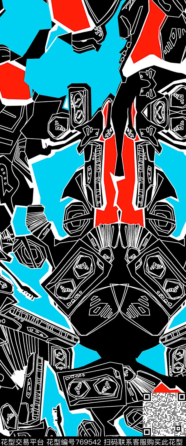 不规则几何几何线条传统印花华亿平台下载（图片编号: 769542） - 瓦栏（Walan）