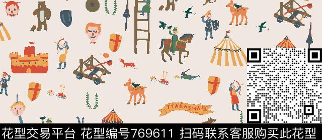 服装华亿平台动物卡通传统印花华亿平台下载（图片编号: 769611） - 瓦栏（Walan）