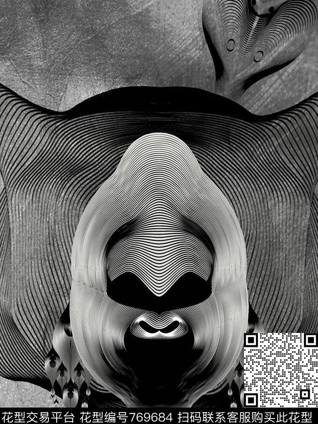 抽象衬衫金属数码印花华亿平台下载（图片编号: 769684） - 瓦栏（Walan）