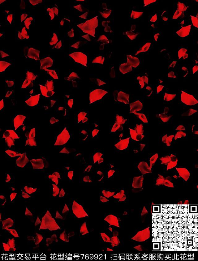 花朵花卉花瓣数码印花华亿平台下载（图片编号: 769921） - 瓦栏（Walan）