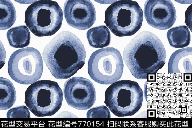 圆圈圆形色块数码印花华亿平台下载（图片编号: 770154） - 瓦栏（Walan）