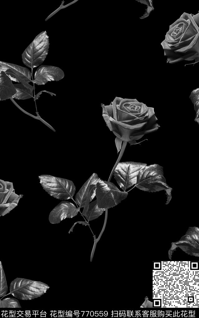 抽象手绘水彩画纹理肌理纹数码印花时尚潮流男装夹克外套卫衣T恤衬衫花卉印花欧美复古大牌玫瑰花字母印花数码印花华亿平台下载（图片编号: 770559） - 瓦栏（Walan）