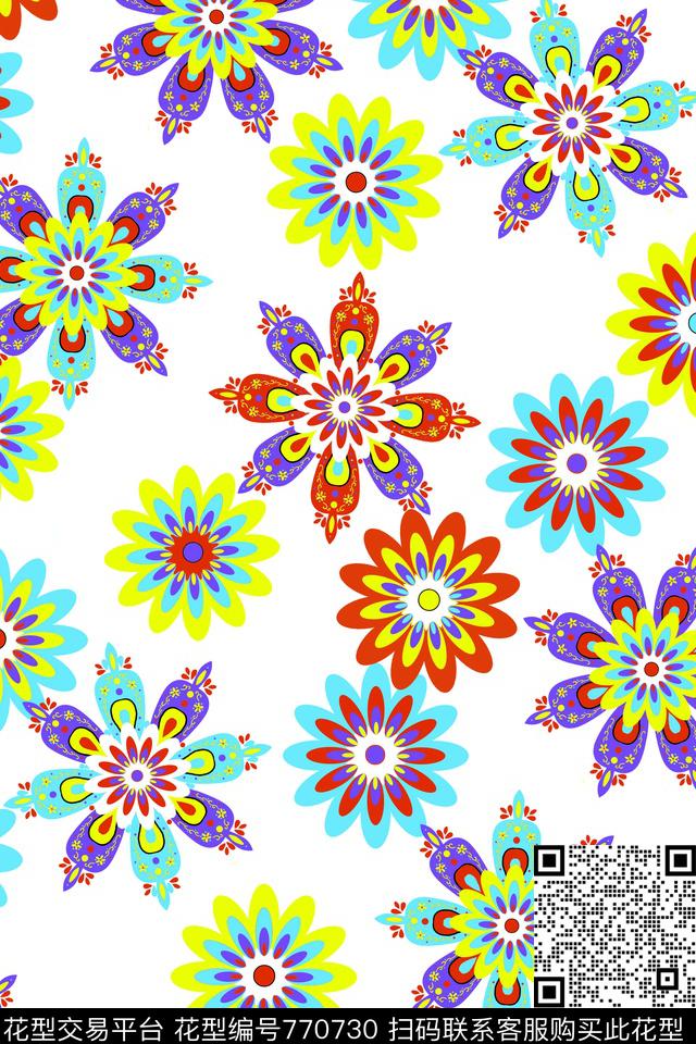 时尚优雅复古传统印花华亿平台下载（图片编号: 770730） - 瓦栏（Walan）