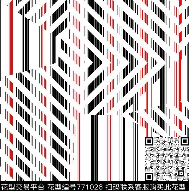 解构菱形不规则几何传统印花华亿平台下载（图片编号: 771026） - 瓦栏（Walan）