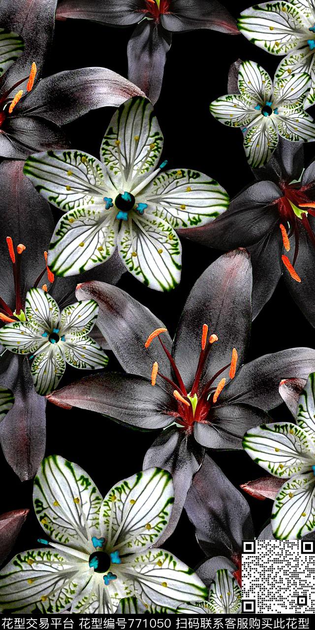 抽象直条抽象底纹梦幻底纹数码印花华亿平台下载（图片编号: 771050） - 瓦栏（Walan）