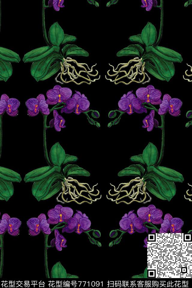 花卉花朵大花数码印花华亿平台下载（图片编号: 771091） - 瓦栏（Walan）