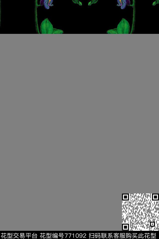 花卉花朵大花数码印花华亿平台下载（图片编号: 771092） - 瓦栏（Walan）