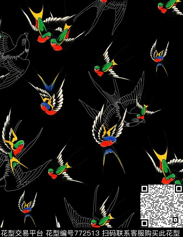 潮牌大牌几何数码印花华亿平台下载（图片编号: 772513） - 瓦栏（Walan）