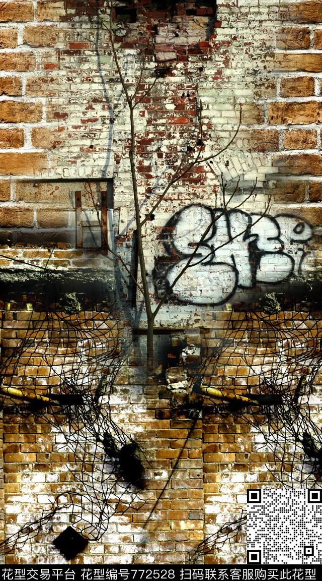 休闲几何砖头数码印花华亿平台下载（图片编号: 772528） - 瓦栏（Walan）