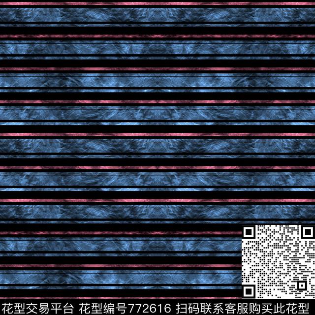 横条条纹女装数码印花华亿平台下载（图片编号: 772616） - 瓦栏（Walan）