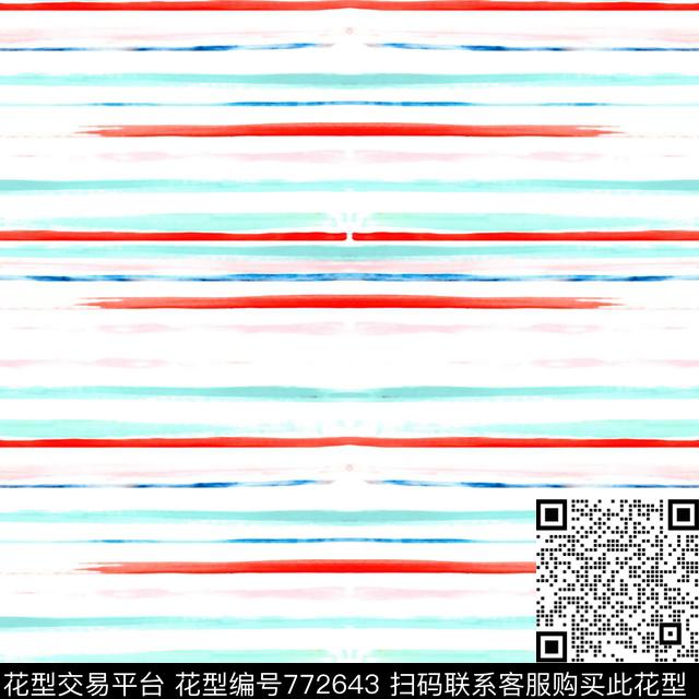 条子横条女装数码印花华亿平台下载（图片编号: 772643） - 瓦栏（Walan）